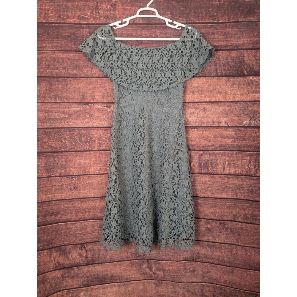 H&M lace off shoulder dress size cottagecore Prairie Preppy Church‎ wedding